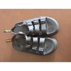 Dr. Martens Solomon  Black Leather Sandals Men's Sz 10